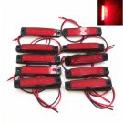 10x 12V SMD 6 LED Red Rear Side Marker Light Position for Truck Trailer Lorry