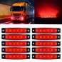10x 12V SMD 6 LED Red Rear Side Marker Light Position for Truck Trailer Lorry
