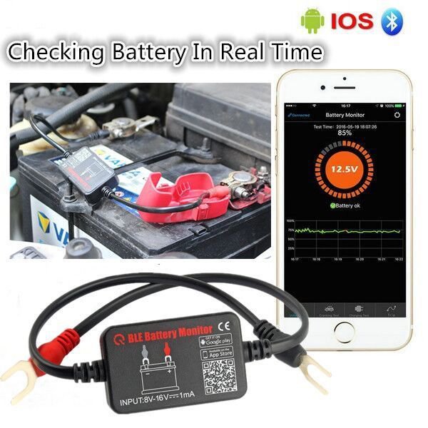 Auto Car 12V Battery Tester Analyzer with Bluetooth 4.0 in Real Time Monitoring