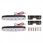 2PC 6 LED Waterproof Daytime Driving Running Light DRL Car Fog Lamp DC 12V White