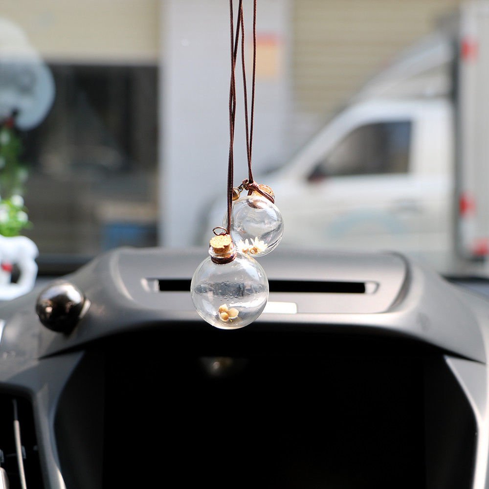 Refillable Hanging Car Perfume Bottle for Essential Oils Air Freshener Pendant