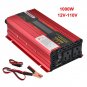 Portable Car LED Power Inverter WATT DC 12V/24V to AC 110V Charger Converter USA
