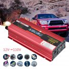 2000W WATT Car Power Inverter DC 12V to AC 110V Electronic Converter USB Output