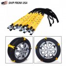 10Pcs Car Snow Tire Anti-skid Chains Beef Tendon Vehicles Truck Wheel 37x4.7cm