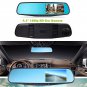 4.3" HD 1080P In-Car Rear View Mirror Dash DVR Recorder Dual Lens Camera Monitor