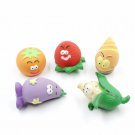 5PCS UNISEX  LATEX DOG PUPPY PLAY SQUEAKY FRUITS & VEGETABLES FETCH TOY BRIGHT