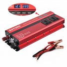 2000W Car Power Inverter Converter DC 12V/24V To AC 220V 4 USB LED Digital