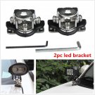 2× LED Work Light Bar Car Mount Clamp Bracket Holder For Offroad Stainless Steel
