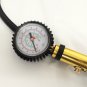 Car Motorcycle 1/4" NPT Air Tire Tyre Inflator With Dial Gauge Dual Chuck 220PSI