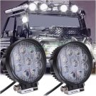 2x 27W 4inch Round LED Work Light Spot Fog Lamp Boat Truck Jeep Offroad Cart Car
