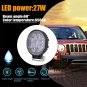 2x 27W 4inch Round LED Work Light Spot Fog Lamp Boat Truck Jeep Offroad Cart Car