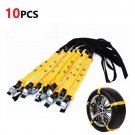 10pcs Auto Car Snow Chains Ice Wheel Tyre Anti-skid Chains Slip Thickened Chains
