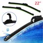 New 22" Universal Car U-type Frameless Bracketless Rubber Windshield Wiper Blade