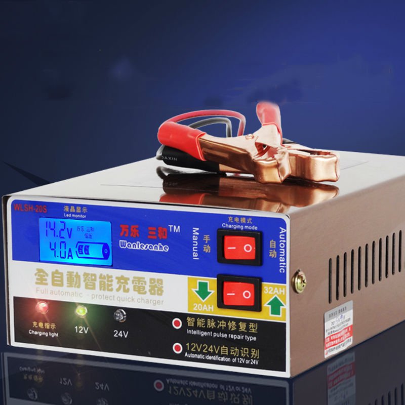 110V/220V Car Motorcycles Battery Charger Intelligent Pulse Repair Type 12V/24V