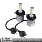 2x S2 H4 9003 HB2 COB LED Headlight Kit 72W 8000LM White High Low Beam 6500K