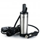 DC 12V Aluminum Submersible Pump Water Oil Diesel Fuel Transfer 12 L/min 38mm