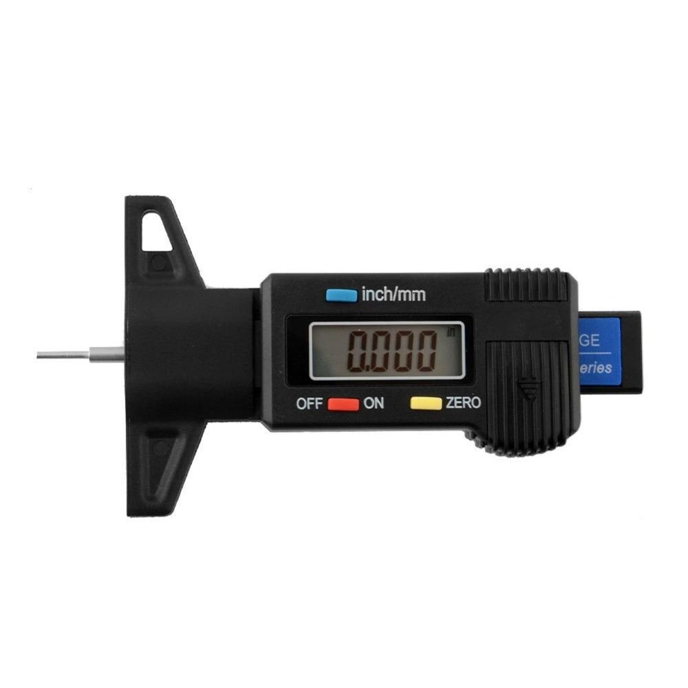 Digital Tyre Depth Measure Tool Gauge Tread Tester Pad Car Caliper LCD Display