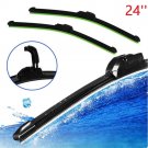 Universal 24'' Bracketless Windshield Wiper Blade Car Window U-type Frameless