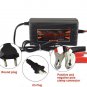 12V 10A Smart Car Motorcycle Lead-acid Battery Charger LCD Display EU/US Plug