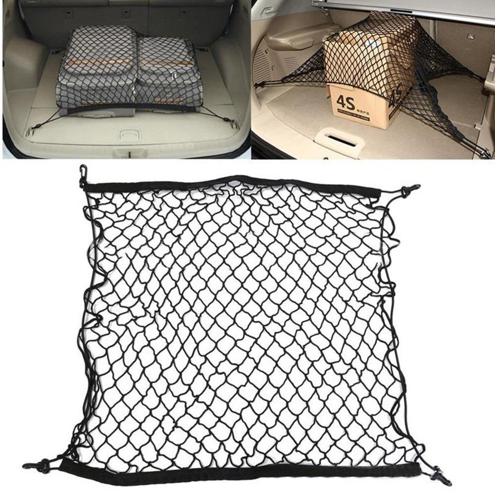 Car Rear Cargo Organizer Storage Elastic Mesh Net Holder Luggage Nets
