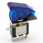 12V 20A Racing Car Boat Truck Illuminated LED Toggle Switch + Safety Cover Blue