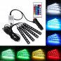 4x 9 LED Car Charge Interior RGB Light Accessories Foot Car Decorative 12V DC