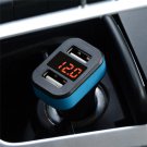 Dual Ports 2.1A USB Car Cigarette Charger Digital LED for iPhone Android 12V