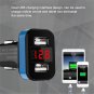 Dual Ports 2.1A USB Car Cigarette Charger Digital LED for iPhone Android 12V