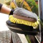 Multi-function 3 in 1 Car Microfiber Wash Gloves Cleaning Wax Detailing Brush