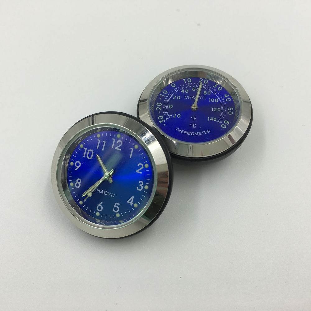 Pair Luminova Quartz Car Clock Watch + Thermometer Air Conditioning Vent Perfume