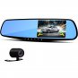 4.3" 1080P Dual Lens Car Rearview Mirror Gravity Sensor HD Dash Cam Camera DVRs