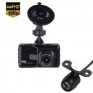 3" Dual Lens Car DVR Full HD 1080P Camera Vedio Recorder Rearview Auto Dash Cam