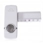 Automatic Toothpaste Dispenser & 5 Toothbrush Holder Set Wall Mount Stand