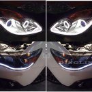 2Pcs 30CM Flexible Car Soft Tube LED Strip Light DRL Daytime Running Lamp White
