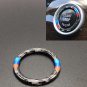 1pc Carbon Fiber M Stripe Engine Start Button Cover Ring Trim For BMW E90 E92