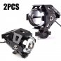 2x 125W U5 Motorcycle Cree LED Headlight Driving Fog Lights Spot Lamps + Switch