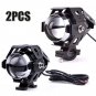 2x 125W U5 Motorcycle Cree LED Headlight Driving Fog Lights Spot Lamps + Switch