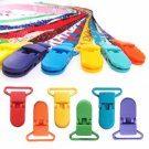 10pcs Colored Plastic Suspender Soother Pacifier Holder Dummy Clips For Baby New