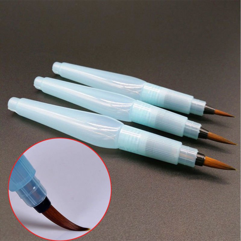 S+M+L Water Brush Pen Art Crafts Tool Watercolor Painting Calligraphy Ink Set