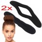 2PCS Magic Sponge Clip Foam Donut Hair Styling Bun Curler Tool Maker Ring Twist