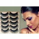 5 Pairs Blue+Black Long Thick Cross False Eyelashes Handmade eye lashes