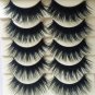 5 Pairs Blue+Black Long Thick Cross False Eyelashes Handmade eye lashes