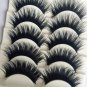 5 Pairs Blue+Black Long Thick Cross False Eyelashes Handmade eye lashes