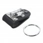 Men Stainless Steel Leather Detachable Key Chain Belt Clip Ring Holder Keyring