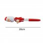 Christmas Boxing Santa Claus Ballpoint Pen with Flash Light Office School Supply