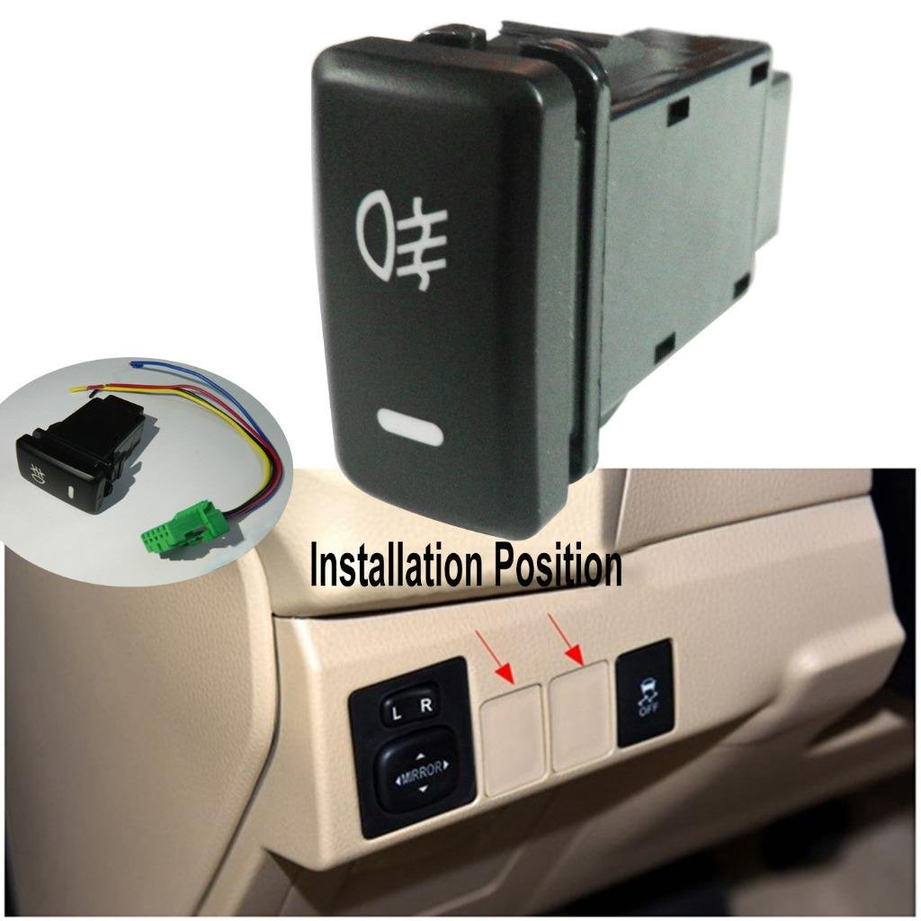 Factory Style 4-Pole 12V Push Button Switch w/ LED Background Indicator Lights