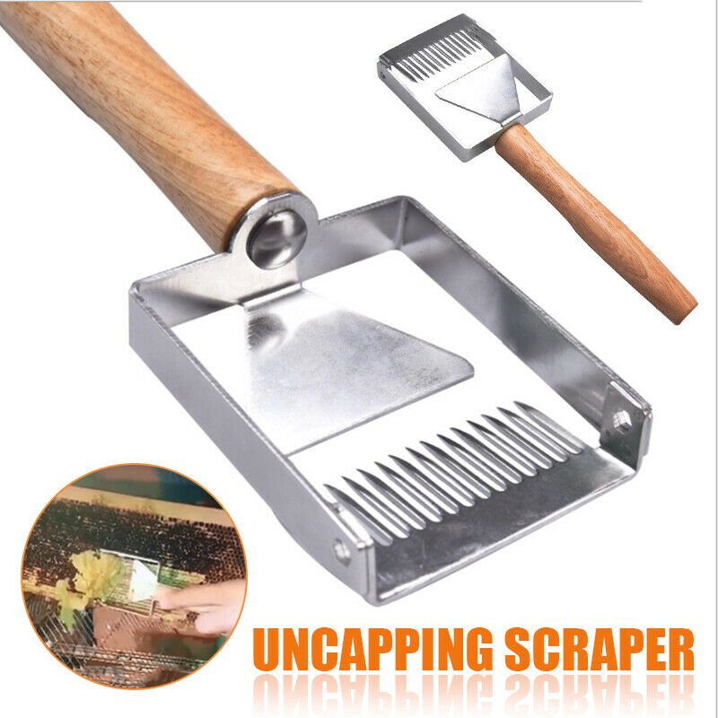 New Stainless Steel Bee Hive Uncapping Honey Fork Scraper Shovel Beekeeping Tool