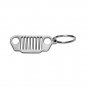 Stainless Steel Front Grille Keychain Keyring with Ring Jeep Wrangler JK JL U8