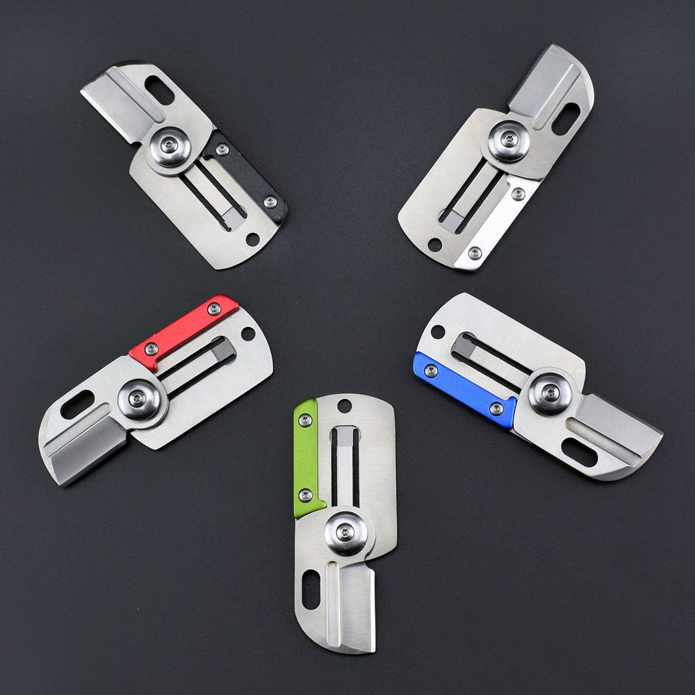 Coin Knife D2 Glatte Klinge Dog Tag Small Cute Hunting Taschenmesser Klappmesser