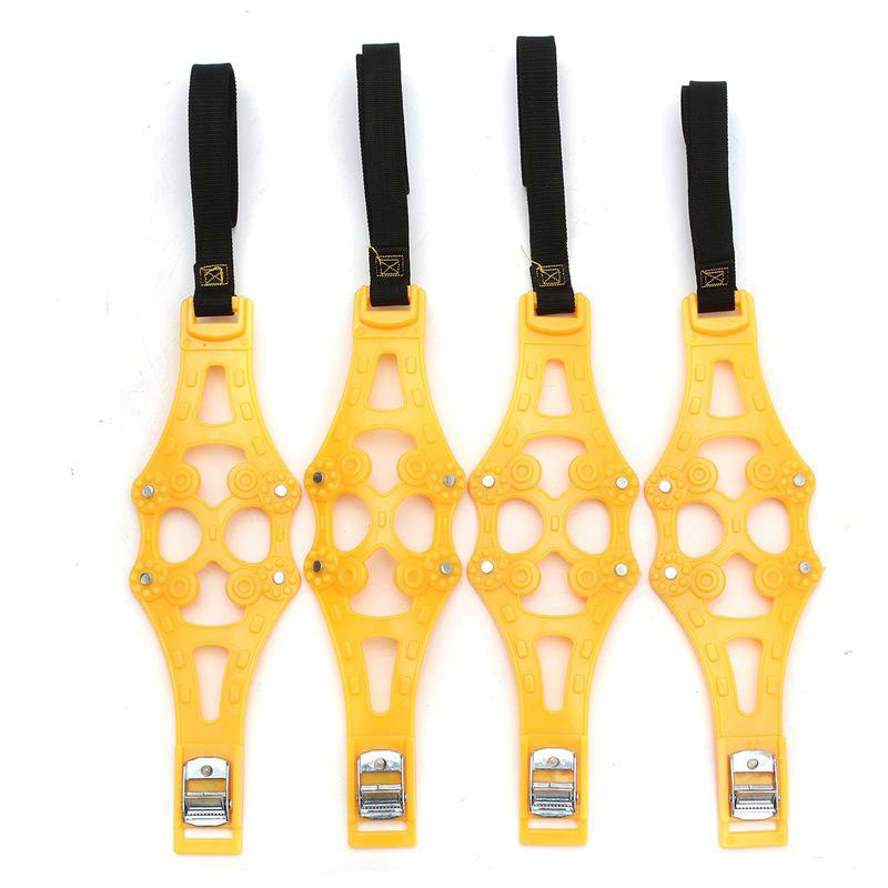 4 things. / Set Chains Car tire Winter road safety Winter tires Adjustable anti-slip